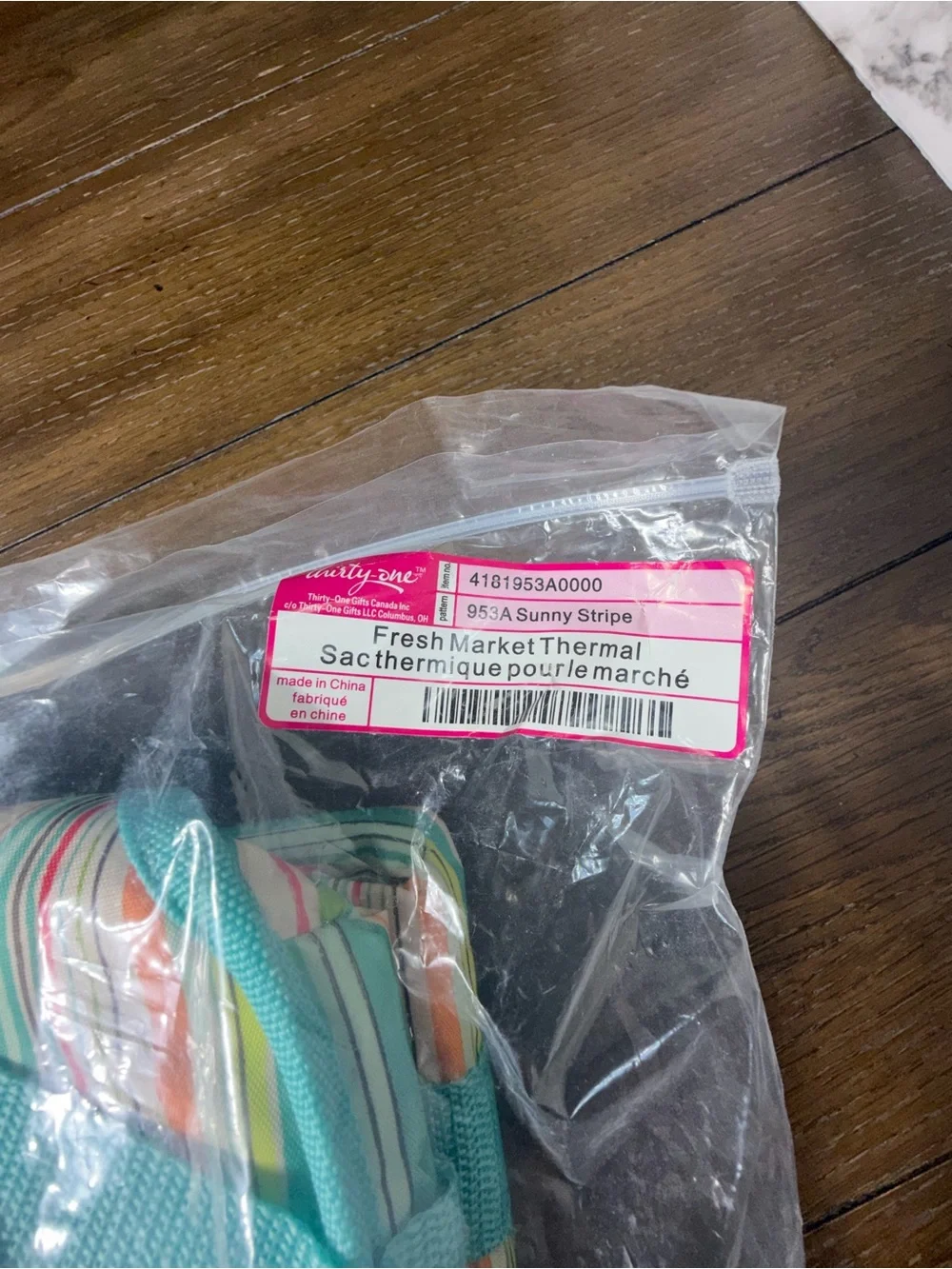 Thirty-One NWT Fresh Market Thermal Cooler Sunny Stripe Print  Travel Camping